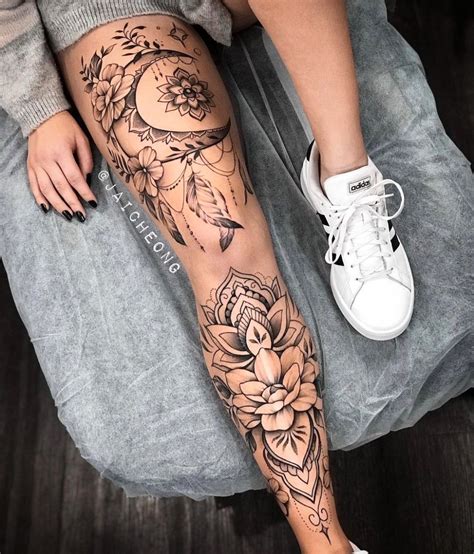 tattoo frauen bein